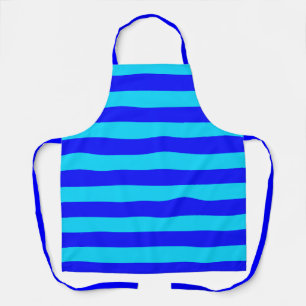 Cyanblaue Streifen Design Schürze
