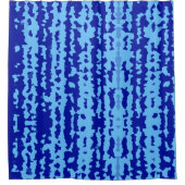 Cyanblaue unregelmäßige abstrakte Gestaltung  Duschvorhang (Vorderseite)