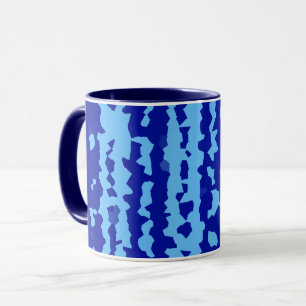 Cyanblaue unregelmäßige abstrakte Gestaltung Tasse