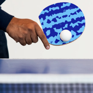 Cyanblaue unregelmäßige abstrakte Gestaltung Tischtennis Schläger