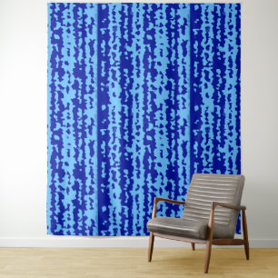 Cyanblaue unregelmäßige abstrakte Gestaltung  Wandteppich
