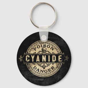 Cyanid Vintage Style Giftlabel Schlüsselanhänger