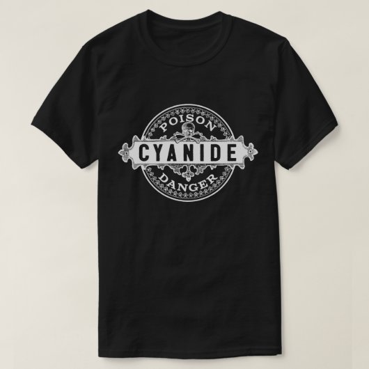 Cyanide Vintag Style Poison Label T - Shirt (Design vorne)