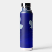 Cyano-Druck Brombeerblätter Trinkflasche (Links)