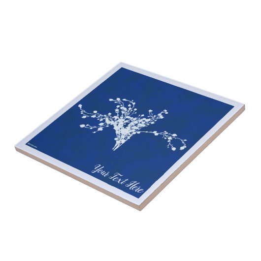 Cyano Print Berries Fliese (Seite)
