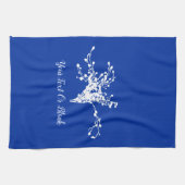 Cyano Print Berries Geschirrtuch (Horizontal)