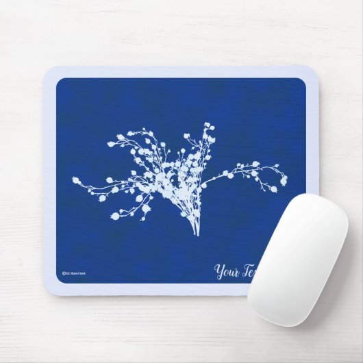 Cyano Print Berries Mousepad (Mit Mouse)