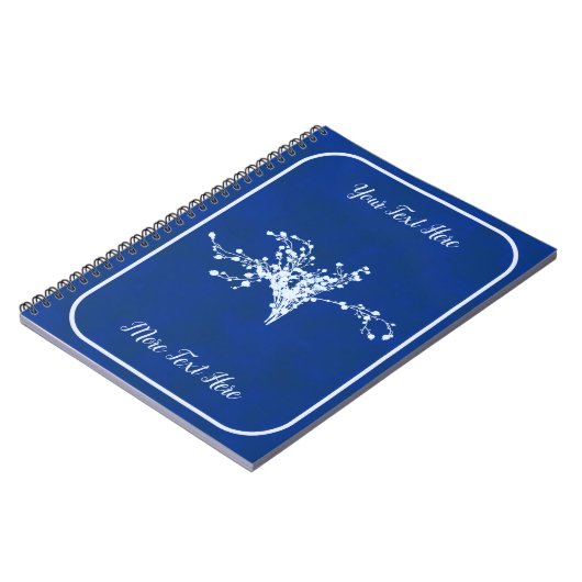 Cyano Print Berries Notizblock (Linke Seite)