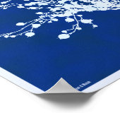 Cyano Print Berries Poster (Ecke)