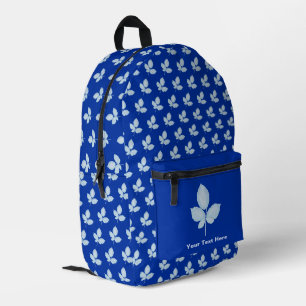 Cyano Print Bramble-Blätter Bedruckter Rucksack