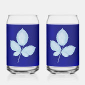 Cyano Print Bramble-Blätter Dosenglas (Vorderseite)