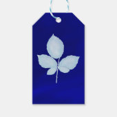 Cyano Print Bramble-Blätter Geschenkanhänger (Vorderseite)