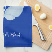 Cyano Print Bramble-Blätter Geschirrtuch (Viertel Falte)