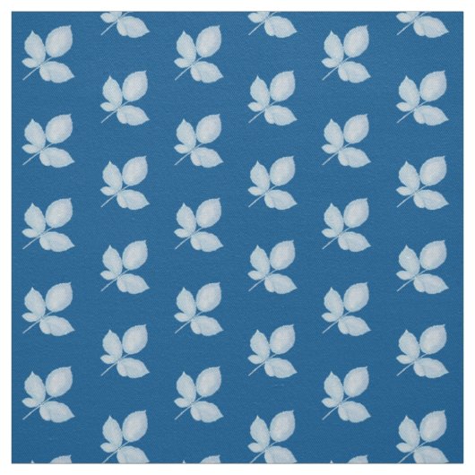 Cyano Print Bramble-Blätter Stoff (Muster)
