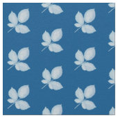 Cyano Print Bramble-Blätter Stoff (Nahaufnahme)
