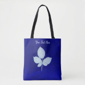 Cyano Print Bramble-Blätter Tasche (Vorderseite)