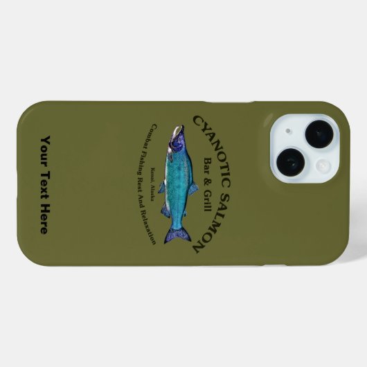 Cyanotic Lachs Bar & Grill Case-Mate iPhone Hülle (Rückseite (Horizontal))