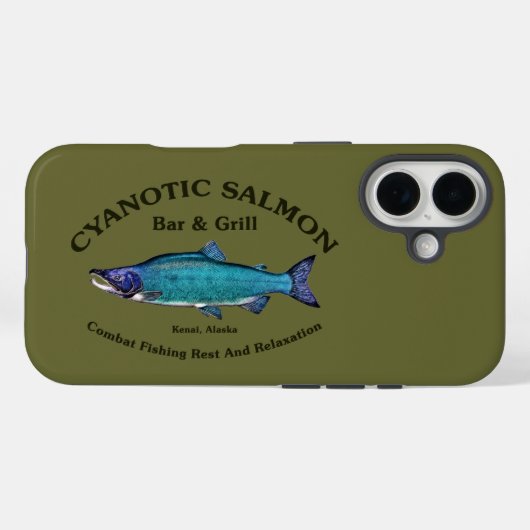 Cyanotic Lachs Bar & Grill Case-Mate iPhone Hülle (Rückseite (Horizontal))