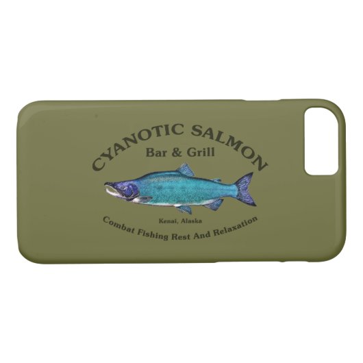 Cyanotic Lachs Bar & Grill Case-Mate iPhone Hülle (Rückseite (Horizontal))