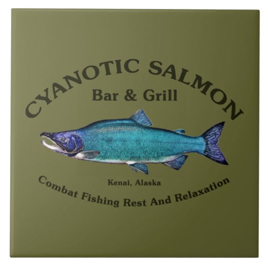 Cyanotic Lachs Bar & Grill Fliese (Vorderseite)