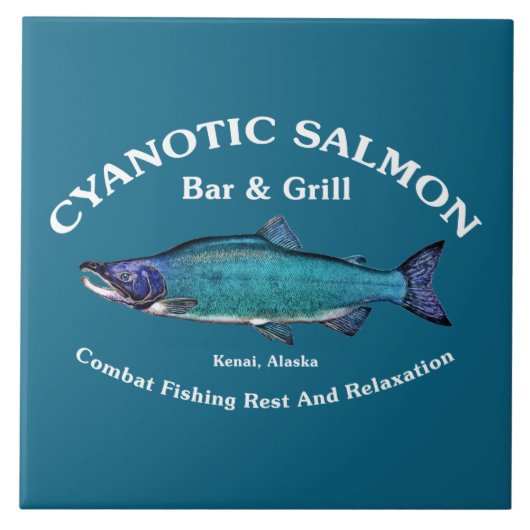 Cyanotic Lachs Bar & Grill Fliese (Vorderseite)