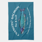 Cyanotic Lachs Bar & Grill Handtuch (Vertikal)