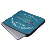 Cyanotic Lachs Bar & Grill Laptopschutzhülle (Vorne Knopf)