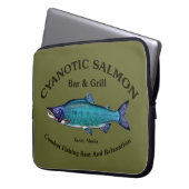 Cyanotic Lachs Bar & Grill Laptopschutzhülle (Vorderseite Links)