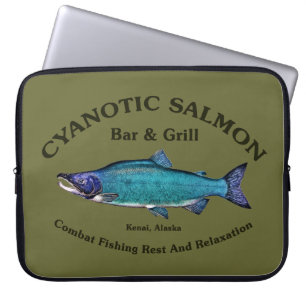 Cyanotic Lachs Bar & Grill Laptopschutzhülle