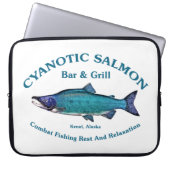 Cyanotic Lachs Bar & Grill Laptopschutzhülle (Vorderseite)