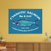 Cyanotic Lachs Bar & Grill Leinwanddruck (Insitu (Wohnzimmer))