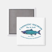 Cyanotic Lachs Bar & Grill Magnet (Vorderseite/Rückseite)