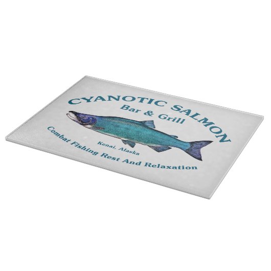 Cyanotic Lachs Bar & Grill Schneidebrett (Ecke)