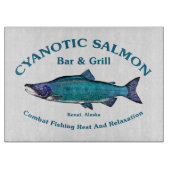 Cyanotic Lachs Bar & Grill Schneidebrett (Vorderseite)