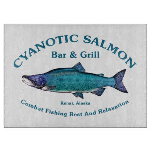 Cyanotic Lachs Bar & Grill Schneidebrett