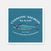 Cyanotic Lachs Bar & Grill Serviette (Vorderseite)