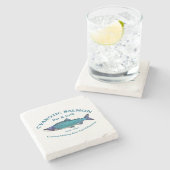 Cyanotic Lachs Bar & Grill Steinuntersetzer (Seitenansicht)