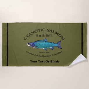 Cyanotic Lachs Bar & Grill Strandtuch