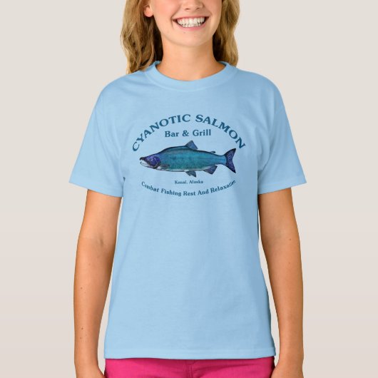 Cyanotic Lachs Bar & Grill T-Shirt (Vorderseite)
