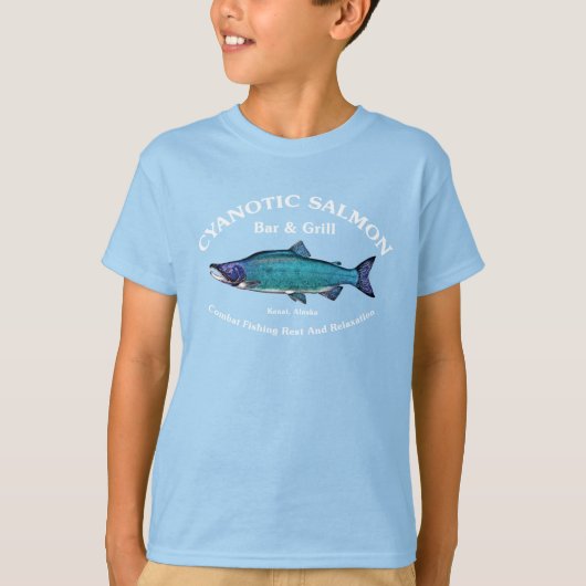 Cyanotic Lachs Bar & Grill T-Shirt (Vorderseite)