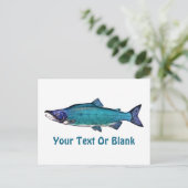 Cyanotische Lachse Postkarte (Stehend Vorderseite)
