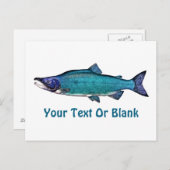 Cyanotische Lachse Postkarte (Vorne/Hinten)
