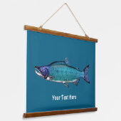 Cyanotische Lachse Wandteppich Mit Holzrahmen (Gewinkelt)