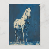 Cyanotype-Appaloosa-Pferd Postkarte (Vorderseite)