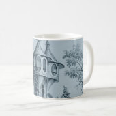 Cyanotype Blue Castle Turret Kaffeetasse (VorderseiteRechts)