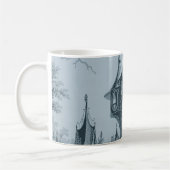 Cyanotype Blue Castle Turret Kaffeetasse (Links)