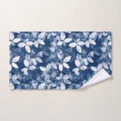 Cyanotype Blue Leaf Print Badhandtuch Set (Handtuch)