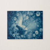 Cyanotype Dandelion Unicorn Dreams Puzzle (Horizontal)