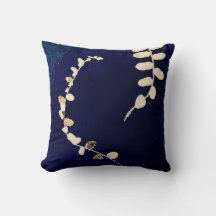 Cyanotype Fern Throw Pillow