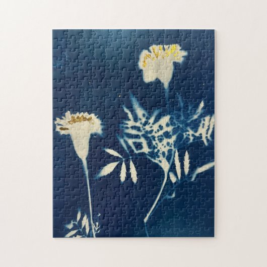 Cyanotype Marigold Puzzle (Vertikal)